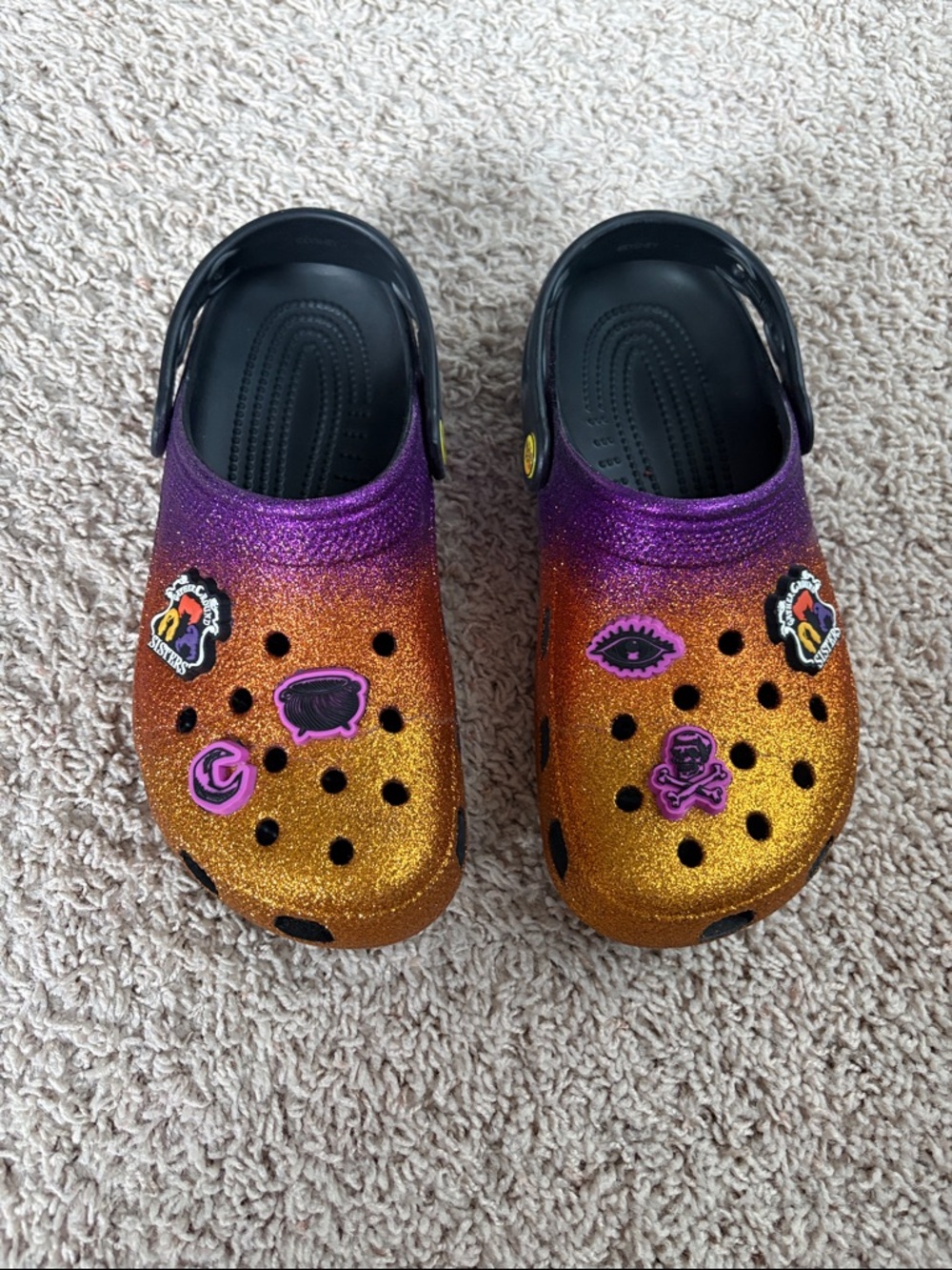 CROCS hocus Pocus crocs only worn maybe twice and inside.